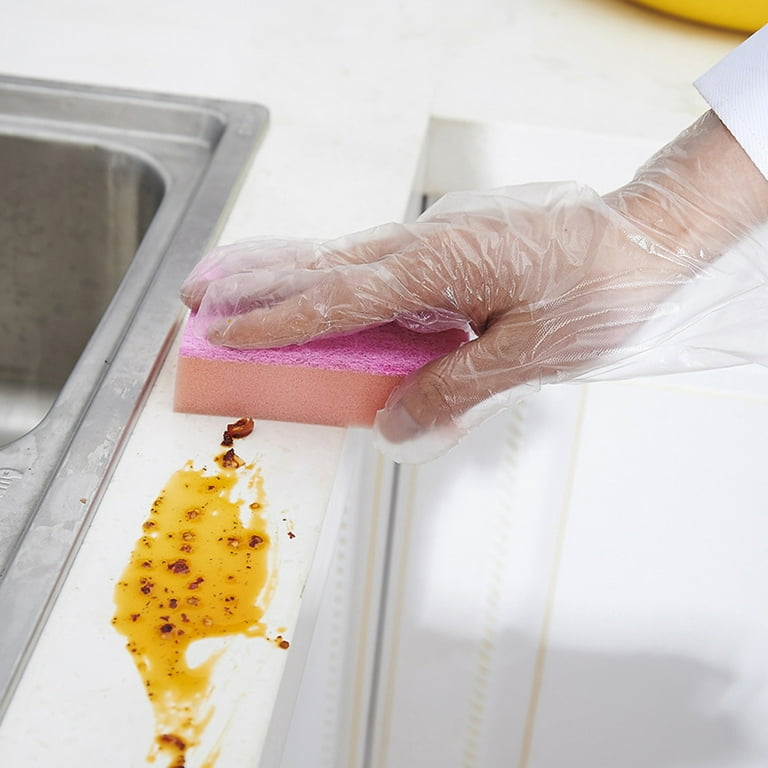 100pcs Disposable Plastic PE Gloves for Home Kitchen Restaurant - Walmart.com