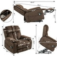 thumbnail image 5 of HSUNNS Recliner Chair, Postoperative Recovery，Retractable 23 Inch Extra-Long Leg Support Lift Chair Hold up to 400lb，25.5 Inch Oversized Recliner Chair for Big and Tall, 5 of 8