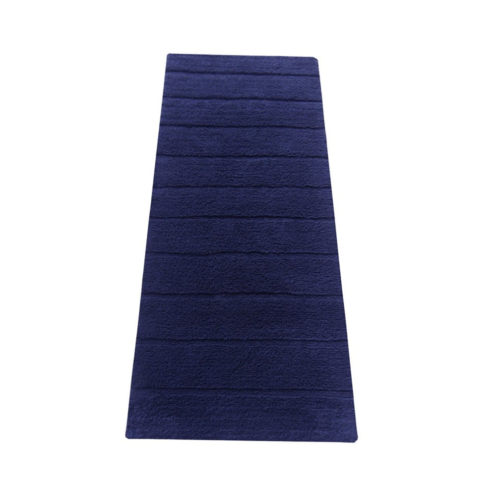 Soft Cotton Bath Runner, Navy Blue