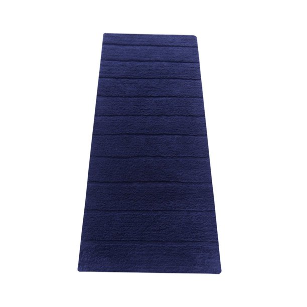 Soft Cotton Bath Runner, Navy Blue