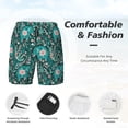 thumbnail image 3 of Logiee Lephants in the Jungle Print Men's Swim Trunk,Quick Dry Board Shorts ,Men's Swim Trunks with Compression Liner, Bathing Suits with Pockets-XX-Large, 3 of 6