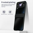 thumbnail image 7 of ELEHOLD for Samsung Galaxy Z Flip 3 Frosted Case with Hinge Protection,Frosted PC Plating Full Body Protective Non-Slip Shockproof Case for Samsung Galaxy Z Flip 3,Black, 7 of 7