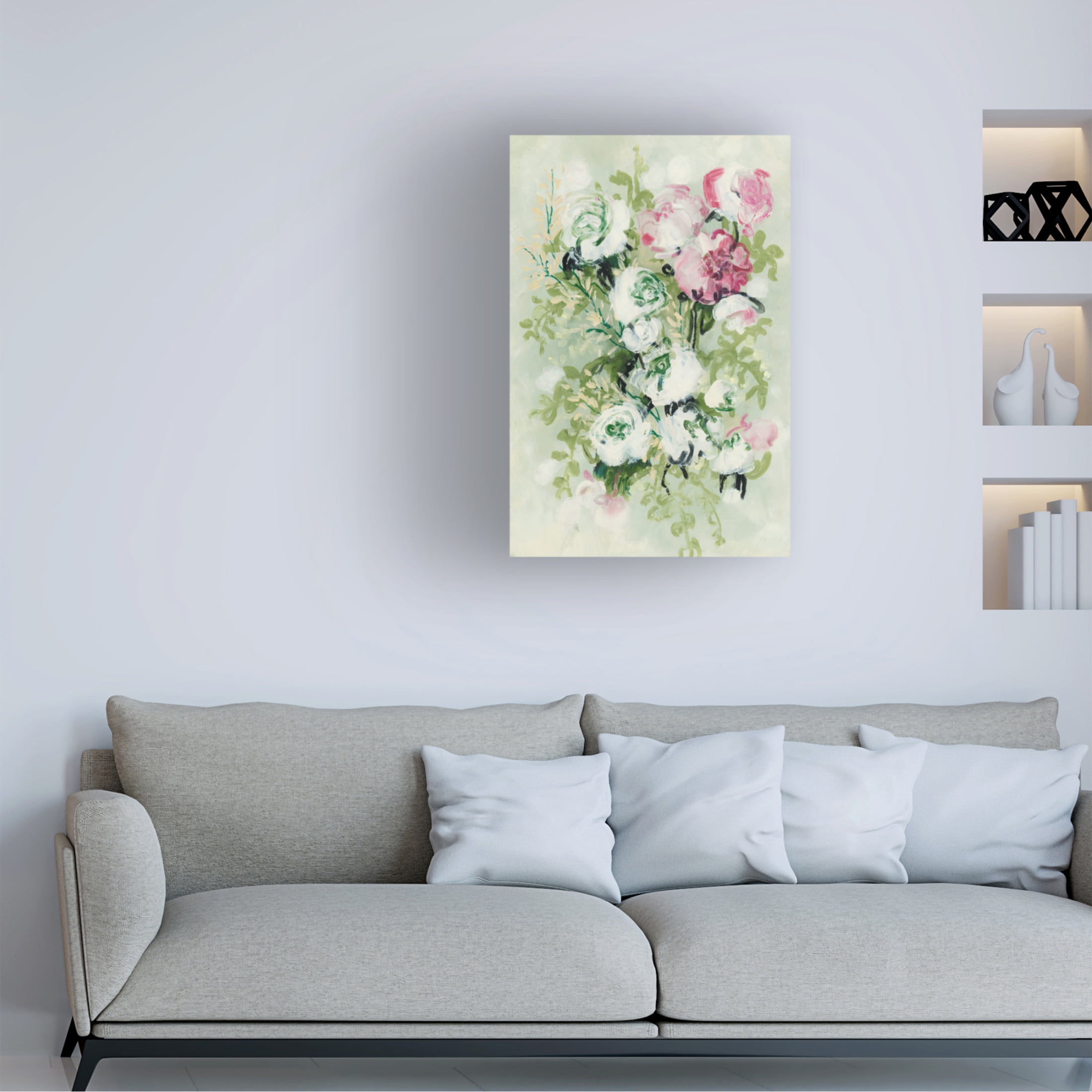 Trademark Fine Art Rosana Laiz Blursbyai Haneul painterly bouquet Canvas Wall Art