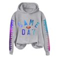 thumbnail image 4 of WZXFASHION Chandail en Molleton de Football pour Femmes Imprimé Graphique Dimanche Décontracté Manches Longues Col Rond Chandail Automne 2025 Liquidation Chandail à Capuchon à Fermeture Éclair Complète, 4 of 4