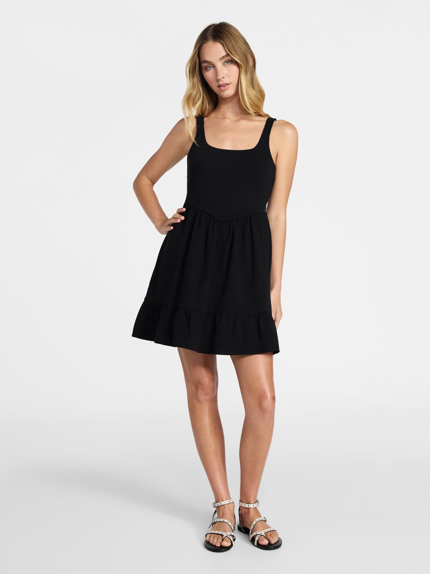 No Boundaries Mixed Media Mini Dress, Women's XXS-XXL