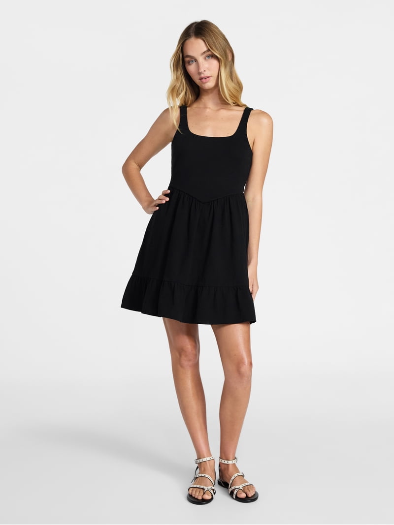 No Boundaries Mixed Media Mini Dress, Women's XXS-XXL