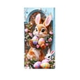 thumbnail image 1 of C Spring Festival Door Curtain Hanging Decor With Bunny And Egg Pattern Polyester Fabric For Holiday Party Background 70.87 Inches High, 1 of 7