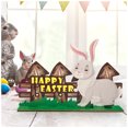 thumbnail image 2 of Inteprter Conejo de Pascua Adorno festivo Pintado a mano Aspecto de moda Huevo de Muebles de Conejito Decoración Fiesta Kits de decoración para fiestas conejo gris, 2 of 6