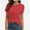 Coral red, variant on Women's Crew neck Short Sleeve Slim Fit T-Shirt Summer Casual Basic Tee Tops