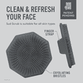 thumbnail image 6 of Sud Scrub® Silicone Face Scrubber, Gentle Face Exfoliator For Sensitive Skin, Facial Cleansing Brush For Acne, Charcoal, 6 of 8