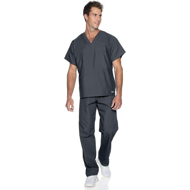 Landau Essentials Haut de Sarrau à Encolure en V : 1 Poche, Réversible, Unisexe, Coupe Classique Décontractée Sarraus Médicaux 7502