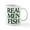 White, variant on CafePress - Real Men Fish Mugs - 11 oz Ceramic Mug - Novelty Coffee Tea Cup