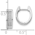 thumbnail image 2 of 10K White Gold Diamond Small Hinged Oval Hoop Earrings (Width 12) (Length 13) - Jbsp, 2 of 5