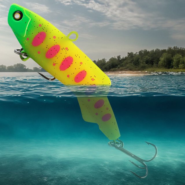 Señuelos de pesca de silicona, señuelo VIB con anzuelos metálicos, cebo blando, ojos 3D, cebo giratorio artificial, accesorios de pesca
