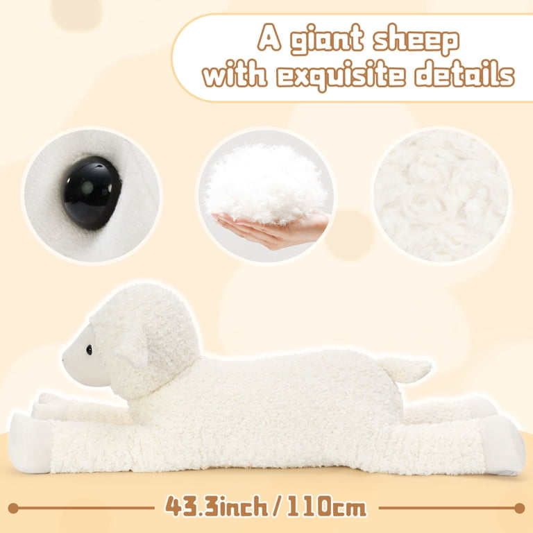 Tezituor 43.3 Inch Giant Sheep Body Pillow Plush Toy photo 4