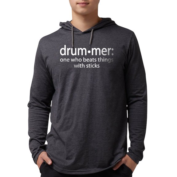 CafePress - Funny Drummer Definition Long Sleeve T Shirt - Mens Hooded Shirt