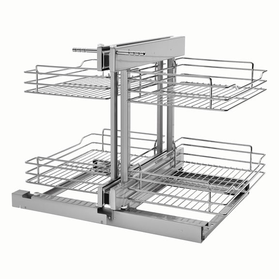 Rev-A-Shelf 5PSP-15-CR 15 Inch Chrome Blind Corner Kitchen Cabinet Organizer