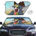 thumbnail image 2 of Tom and Jerry Windshield Sun Shade - Car Sun Shade Windshield Keeps Interior Cool, Reflector Sunshade, Foldable Sunshade for Car Windshield for Cars, SUVs, 2 of 7