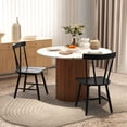 thumbnail image 2 of Giantex Set of 2 Windsor Chairs w/ Solid Rubber Wood Frame, Windsor Style Armless Chairs, Black, 2 of 7