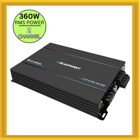 Blaupunkt E-Series BPA-E604 2 Channel Amplifier 360W RMS Power 2 OHM Stable
