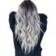 thumbnail image 3 of Peluca de cabello Natural para mujer y niña, cabellera artificial largo y ondulado, resistente al calor, color plateado degradado, ideal para disfraz de fiesta de Cosplay, 23 pulgadas, 3 of 4