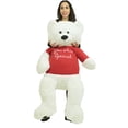 thumbnail image 2 of Giant White Teddy Bear 52 Inches Wears Removable Red Tshirt You Are Special, 2 of 5