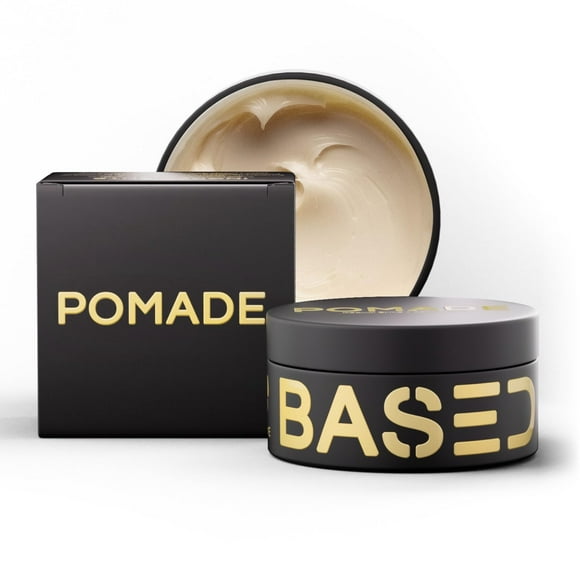 BASED pour Hommes Essentiel de Toilettage : Crème à Tenue Moyenne pour une Brillance Saine et un Coiffage Facile, Organisateurs de Maquillage pour Tous les Types de Cheveux