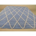 thumbnail image 4 of Tapis Marocain en Treillis de Transition Bleu Laine Noué à la Main, 4 of 4
