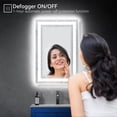 thumbnail image 6 of Delmi 20” x 30” LED Bathroom Mirror with Lights, Wall Mounted Vanity Mirror with Front & Backlit, Anti-Fog, Dimmable Touch Control, Horizontal & Vertical Installation, 6 of 8