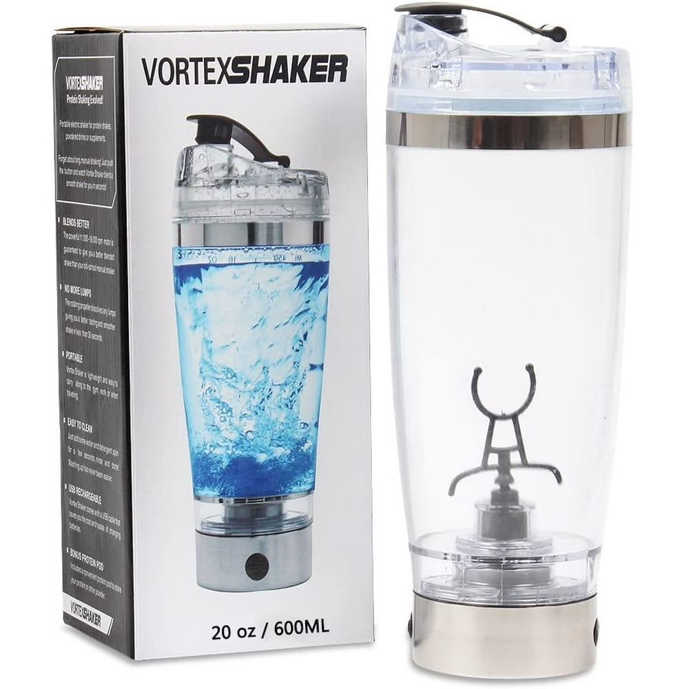 Protein Shaker Cup Best PreWorkout Vortex Mixer BPA Free 600 mL USB