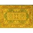 thumbnail image 1 of Ahgly Company Machine Washable Indoor Rectangle Oriental Yellow Traditional Area Rugs, 2' x 4', 1 of 4