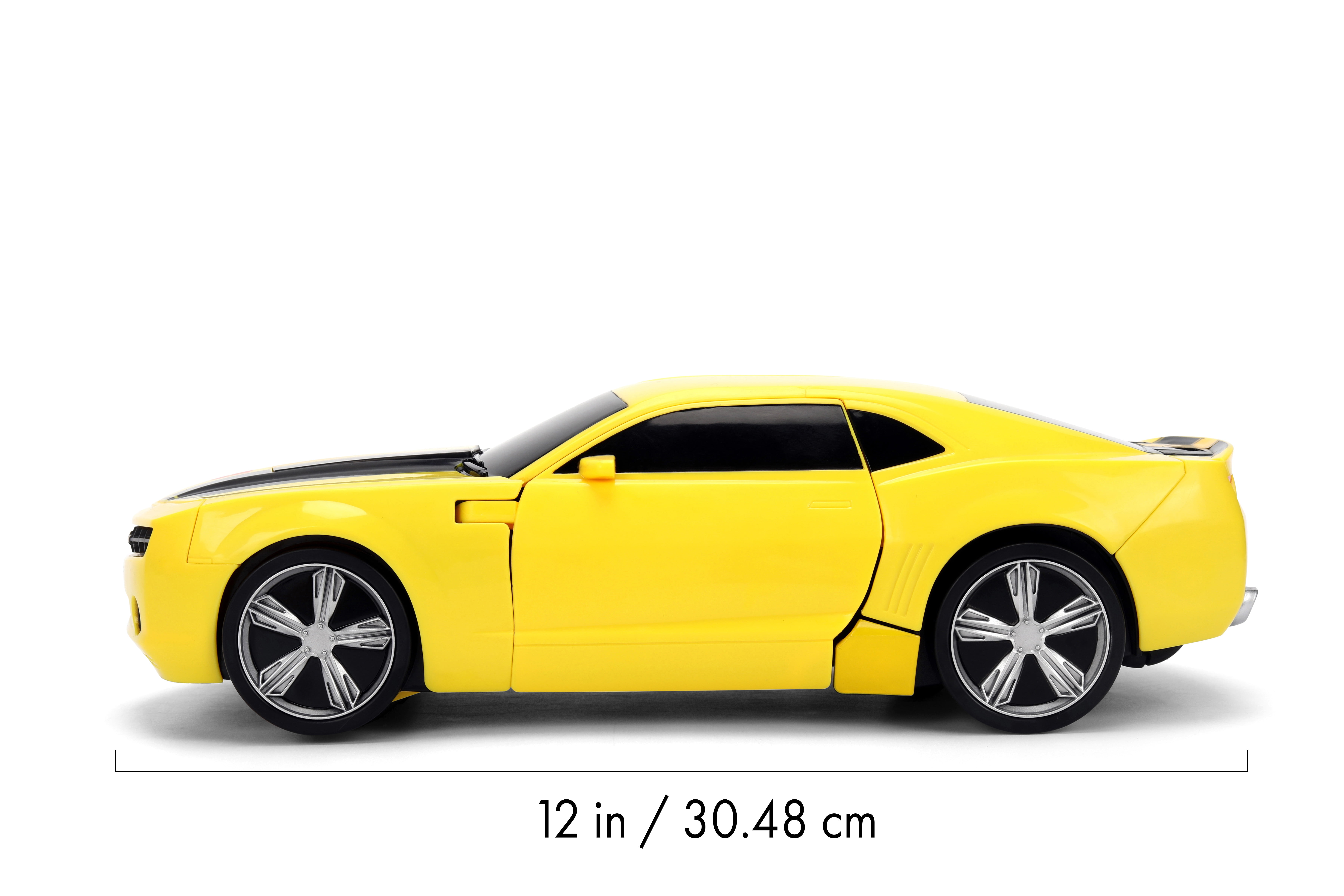 Transformers Bumblebee Converting RC by Jada Toys – Auto Transformation Robot with Electronic Sounds, 11", Radio Control Cars