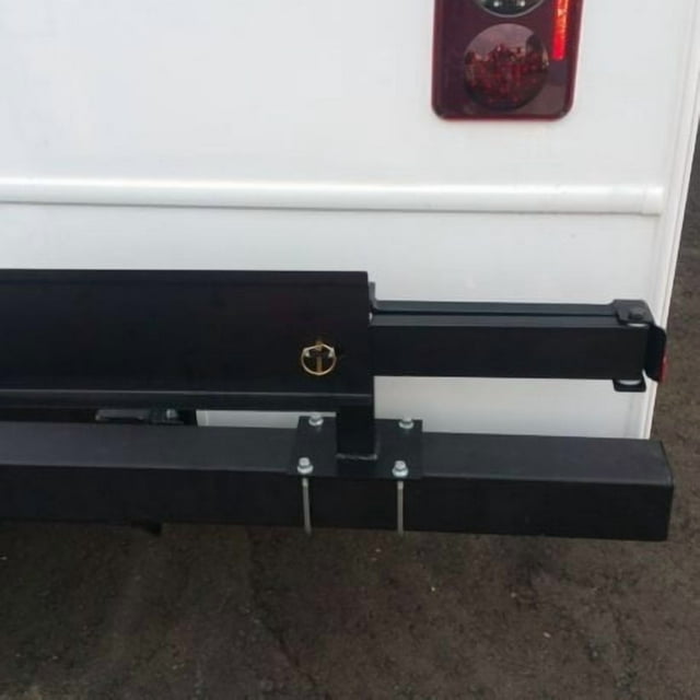 Fleming Sales Barbeque Grill Bumper Mount 52321 Use With Bumper Grill Table; 10 Inch Length Extends Up To 30 Inch Length; Powder Coated; Black; Steel; With Locking Latch/Mounting Hardware