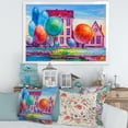 thumbnail image 3 of Designart 'Abstract Daydream House In The VIllage' Traditional Framed Art Print, 3 of 4
