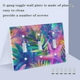 thumbnail image 3 of Yayeee Toggle Light Switch Wall Plate 3-Gang 6.37"x4.48" Decorative Outlet Cover, Colorful Starfish, 3 of 7
