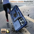 thumbnail image 5 of for iPhone 14 Pro Case with Screen Protector - Slide Camera Cover Phone Case with Ring Stand, Heavy Duty Military Grade Shockproof Rugged Bumper for iPhone 14 Pro Accessories Blue, 5 of 7