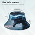 thumbnail image 2 of Kll Blue Thunder Storm Dragon Bucket Hat for Women Men Packable Travel Beach Sun Hat Outdoor Rave Accessories Reflective Fisherman Cap, 2 of 6