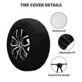thumbnail image 2 of Gukieu Red White Blue Fireworks Print Car Tire Cover, Adjustable Waterproof and Dustproof Tire Protection Cover, Suitable for SUV, Truck, Van-17 inch, 2 of 6