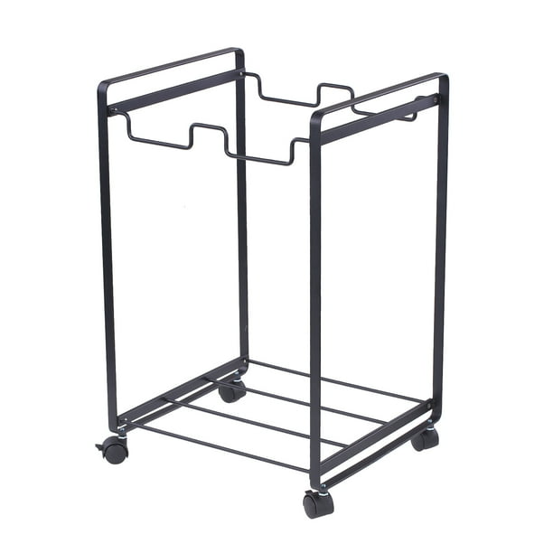 Mobile Household Garbage Bag Holder with Wheels Trash Classification