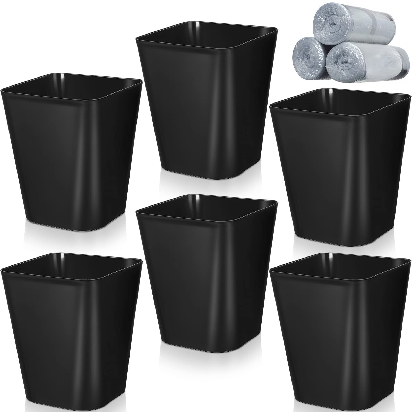 Trash can including 3 rolls of garbage bags small waste bin suitable for use in bathrooms bedrooms home offices living rooms and kitchens as garbage containers