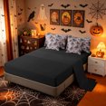 thumbnail image 4 of Erosebridal Raven Book Twin Bedding, Vintage Floral Bedding Comforter Set, Thistle Gray, Black Reversible, 7pcs, 4 of 6