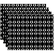 Simply Daisy 18" x 14" Geo-Craze Geometric Print Placemats, Set of 4