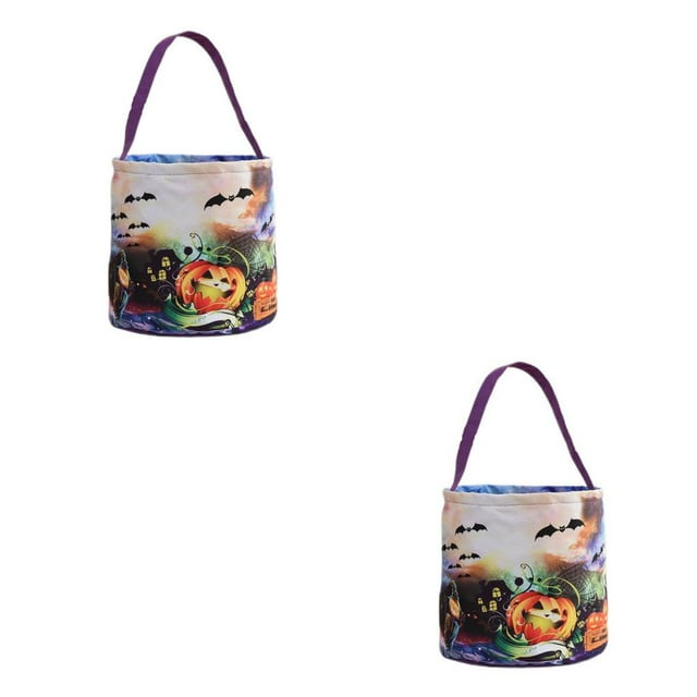 Shengyu Halloween Sugar Storage Bag Gift Organizer Bags Decorative Household Party Purple 2Set