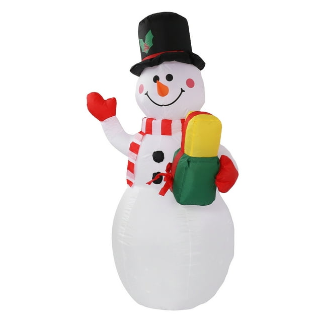 Decoración inflable navideña, muñeco de nieve navideño inflable de 1,5 m Decoración inflable de muñeco de nieve navideño Muñeco de nieve inflable navideño Valor inmejorable