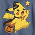 thumbnail image 2 of Boy's Pokemon Halloween Pikachu Wizard  Pull Over Hoodie Navy Blue Heather Medium, 2 of 4
