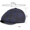 thumbnail image 2 of CoCopeaunts Beret Hats for Men 6 Panels Octagonal Newsboy Cap Retro Plaid Artist Painter Beret Hat Ivy Cap Autumn Winter Hat, 2 of 7