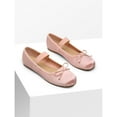 thumbnail image 3 of Women’s Satin Ballerina Bow Knot Ballet Flats With Elastic Strap, 3 of 8