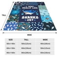 thumbnail image 3 of Shark Blanket Blue Sharks Throws Cartoon Ocean Print Plush Blankets Fleece Fuzzy Gifts for Girls Boys Super Soft Warm Cozy Stuffed Animal for Couch Bed Sofa Decor for Men Women Kids 50"x40", 3 of 5