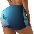 thumbnail image 2 of Fotbe Butterflies And Waterlily In Water Seamless Shorts, Womens Workout Shorts High Waist Stretch Booty Short for Gym/Yoga/Running/Biking-, 2 of 9