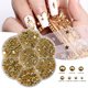 thumbnail image 1 of Perlas semicirculares planas en una caja de perlas de esmalte de uñas de colores. Accesorios para uñas DIY. Perlas de resina para uñas., 1 of 3